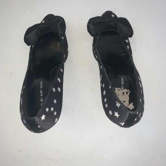 KG by Kurt Geiger Black White Star Bow Heels - Picture 7 of 12